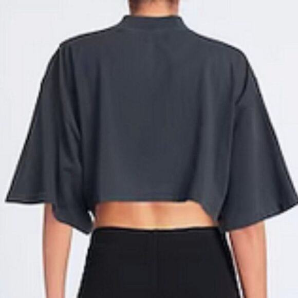 Palm Angels cropped dark gray T shirt L - Picture 4 of 12